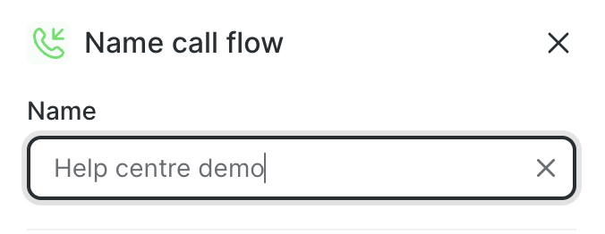 Name the call flow