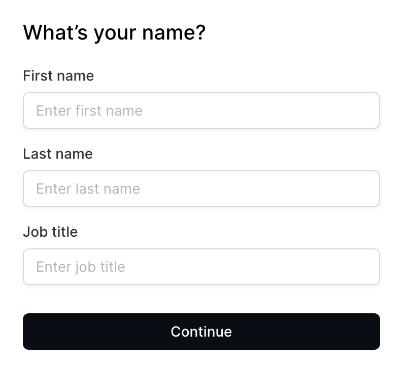 Name and job title